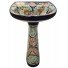 Mexican Talavera Pedestal Sink San Miguel